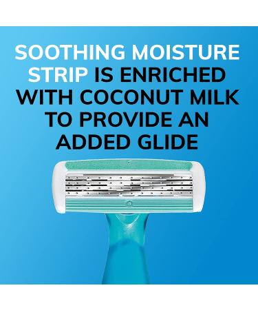 BIC Soleil Comfort 4-Blade Disposable Razors for Women - Sensitive Skin, Smooth & Close Shave - 3 Piece Set - Buy Online on GoSupps.com