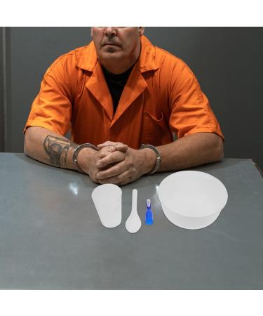 UPKOCH 4pcs Prison Cup & Bowl Set | Durable Spoon & Manual Toothbrush | Practical Mini Bowl for Travel & Outdoor - Buy Online on GoSupps.com