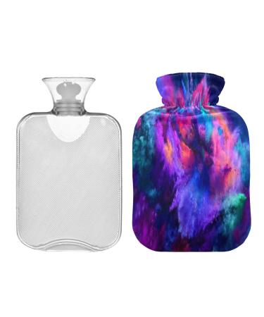 Heat bottle powder 1 l smoke winter heat bottle hot water bottle soft plush cover hand feet warmer for children men women