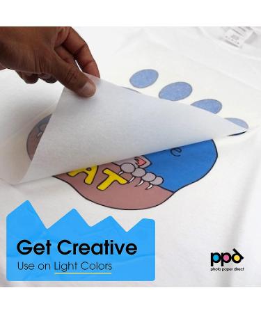 PPD Inkjet Premium Iron-On White and Light Colored T Shirt Transfers Paper LTR 8.5x11 Pack of 20 Sheets (PPD001-20) - Buy Online on GoSupps.com
