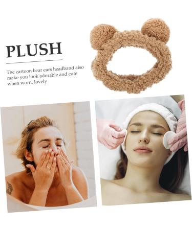 NUSITOU Bear Face Wash Headband Cartoon Wash Face Headband Wash Face Bear Hairband Bear Ears Hairband Cartoon Makeup Bear Headband Cartoon Wash Face Hairband Plush Hairband Plush Headband - Buy Online on GoSupps.com
