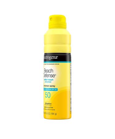 Neutrogena Beach Defense Sunscreen Spray SPF 50 - Water-Resistant, Broad Spectrum Protection, PABA-Free, Oxybenzone-Free, Fast-Drying - 6.5oz - Buy Online on GoSupps.com
