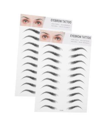 Didiseaon 6 Pcs 3d Eyebrow Stickers Model Head Water Proof 6d ze001x3pcs Blackx3pcs