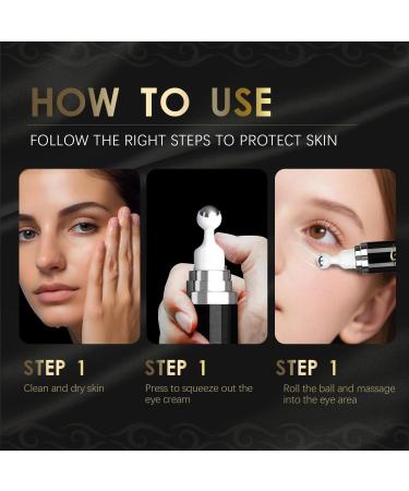 5% Caffeine & Retinol Eye Cream Under Eye Cream for Dark Circles Puffiness Puffy Bags and Wrinkles Fine Lines Anti-Aging Eyes Serum with 360 Roller Massage Ball for Men & Women (1) - Buy Online on GoSupps.com