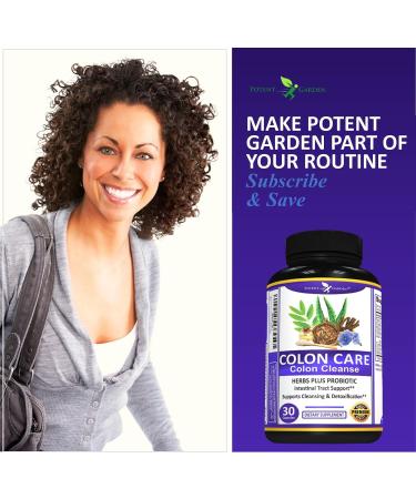 Potent Garden 15-Day Colon Cleanse & Detox - Fiber, Probiotics for Gut Health & Energy Support - 30 Capsules - Buy Online on GoSupps.com