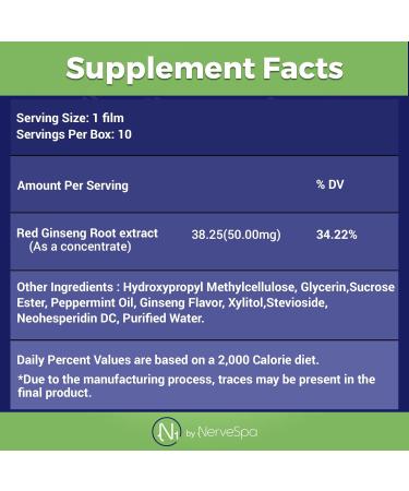 Nerve Support Oral Dissolvable Film N1 by NerveSpa - Improve Flow Build Immunity Support the Nervous System 10 Films/box - Boost energy and enhance bodily processes. Nerve and Neuropathy - Buy Online on GoSupps.com