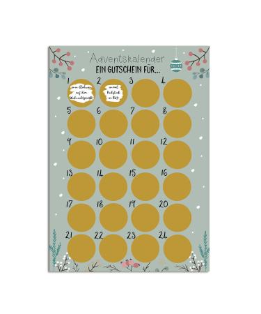 Nastami Advent calendar to rub Advent calendar A3 Christmas calendar Rubbel Advent calendar (a voucher for.) A voucher for ...