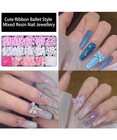 cute bowknot nail 3d bowknot nail art hirata flower nail art decoration nail supplies salon sweet bowknot nail cute 3d bow nail art pearl beads flower BKHZ011 - Buy Online on GoSupps.com