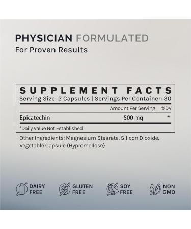 InfiniWell Epicatechin Supplement - Support Muscle Building & Nitric Oxide Production - Promote Healthy Protein Synthesis Exercise Recovery Antioxidant Support & Cognitive Function (60 Capsules) - Buy Online on GoSupps.com