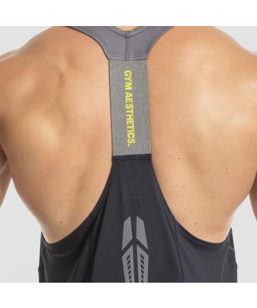 Buy Gym Aesthetics Men's Intensity Muscle Tank Top | Rapid Drying Bodybuilding Stringer | Fitness Shirt for Gym Workouts - Buy Online on GoSupps.com