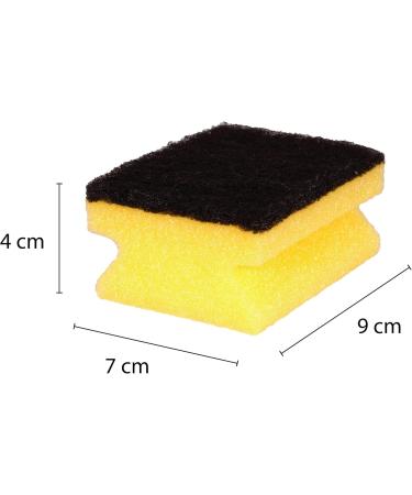 Buy Sonty 10-Piece Premium Pot Cleaner | Stubborn Dirt Flush Sponge | 9x7x4 cm Black/Yellow - International Shipping Available - Buy Online on GoSupps.com