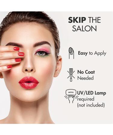 MOYOU LONDON Gel Nail Strips 20 Pc + Free UV Lamp | Easy Apply & Remove for Salon-Quality Manicure -sashaniegraynails 01 - Buy Online on GoSupps.com