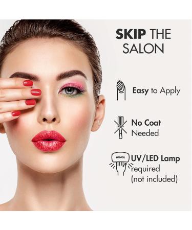MOYOU LONDON Semi-Cured UV Gel Strips - 20 Pieces for Salon Quality Mani - Kiss Me Quick | International Shipping Available - Buy Online on GoSupps.com