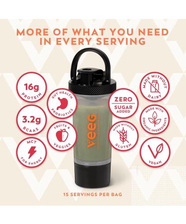 Buy Veeg All-in-One Plant-Based Protein Superfood Powder - Vanilla Flavor - International Shipping Available - Buy Online on GoSupps.com