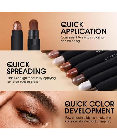 Qzdtue Shadow Stick Eyeshadow Shimmer Matte Cream Eye Color 5.0in Long-Lasting Waterproof Makeup Stick Smooth Highlighter Pencil for Girls Women Daily Cosmetic Use Smooth Texture - Buy Online on GoSupps.com
