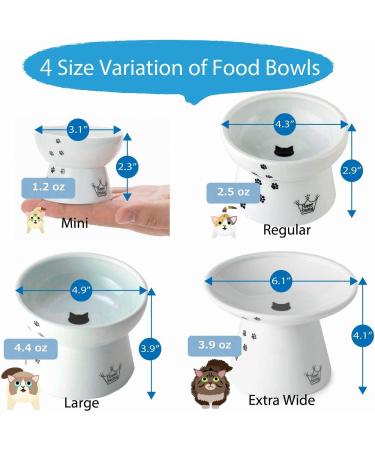 Necoichi Extra Wide Raised Cat Food Bowl - Promote Healthy Eating Habits for Your Feline Friend - Buy Online on GoSupps.com