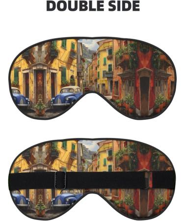 Buy Italian Street Print Unisex Sleep Eye Mask - Soft Comfort Eye Shade for Travel Yoga & Shift Work | Perfect for Relaxation - Buy Online on GoSupps.com