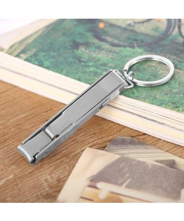 Stainless Steel Ultra-Thin Foldable Hand Toe Nail Clippers Cutter with Keychain Cutter Trimmer Silver Tool Key Ring Durable and Deft - Buy Online on GoSupps.com