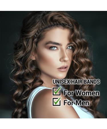 Metal Hair Bands for Men Non-Slip Sports Fashion Headband Mens Metal Hair Band Hair Hoop for Outdoor Sports Weddings Daily Wear (3 Pieces) 3pcs-S4 - Buy Online on GoSupps.com