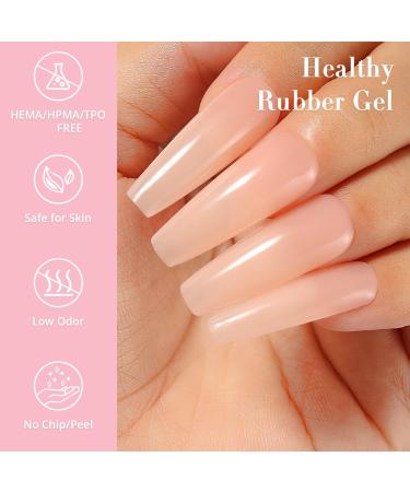 Nicedeco Rubber Base Gel Pink 15ml - LED UV Soak Off Nail Art for Perfect Manicures | International Shipping - Buy Online on GoSupps.com