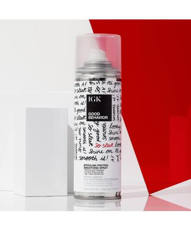 IGK GOOD BEHAVIOR Spirulina Protein Smoothing Spray 5.6 oz - Vegan Keratin Treatment + Frizz Control + Heat Protectant - Buy Online on GoSupps.com