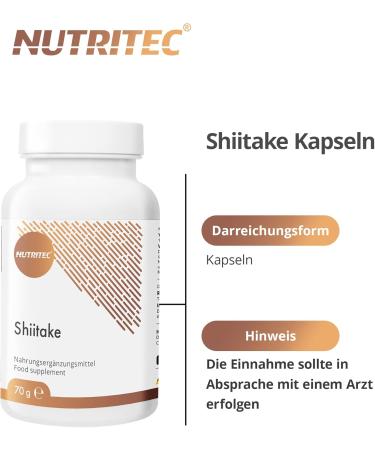 Nutritec Shiitake Vital Fungus - 120 Vegan Capsules | Premium Dietary Supplement with Mushroom Powder & Acerola Extract | No Additives - Buy Online on GoSupps.com