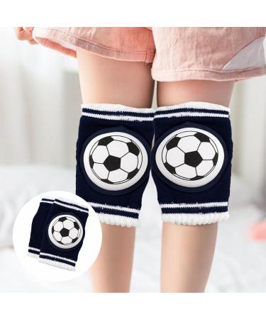 Football Pattern Navy Blue Knee Pads for Kids - Protective Crawling Knee Pads for Safety - Buy Online on GoSupps.com