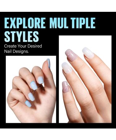 TOMICCA 510 PCS Ultra Short Squoval Gel Nail Tips - Semi-Matte Full Cover Perfect for Nail Salons & DIY Nail Art - 15 Sizes Available - Buy Online on GoSupps.com