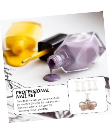 minkissy Set Chess practice seat Manicure Display Base display rack Manicure Practice Rack pedicure tip stand Magnetic Stand manicure practice bracket magnetic holder tool Acrylic Pedicure 2x1cm Golden - Buy Online on GoSupps.com