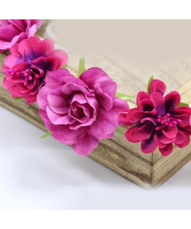 amangul Flower Headbands Women Bride Flower Crown For Wedding Party Supply Floral Garlands Crown Hair Wreath Floral Headbands(White) - Buy Online on GoSupps.com