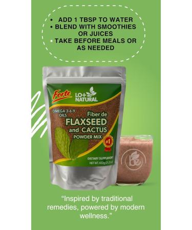 Linaza con Nopal Forte 8 oz 100% Natural Flaxseed & Nopal Cactus Powder Fiber-Rich Digestive Support Ground Blend Dietary Supplement Vegan & Non-GMO 8 Ounce (Pack of 1) - Buy Online on GoSupps.com