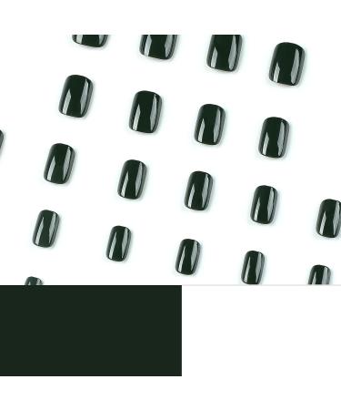 Buy Quadratic Black Acrylic Press-On Nails - 24 Full Cover Artificial Nails with Glue | MouyouGlow for Women BB10 - International Shipping Available - Buy Online on GoSupps.com