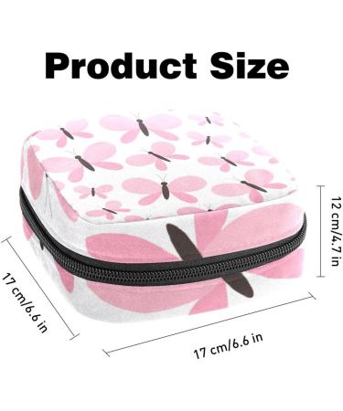 Buy Women's Binding Storage Bag - Menstrual Cup Pocket & Tampon Bag for Teens & Women - Portable Period Bag with Pink Butterflies - Buy Online on GoSupps.com