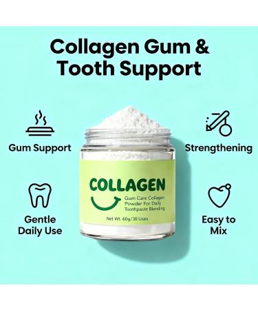 Collagen Powder for Gums Smile Strengthening Collagen Powder for Gums and Teeth Hydroxyapatite Toothpaste Care Powders Protect Gum (1) - Buy Online on GoSupps.com