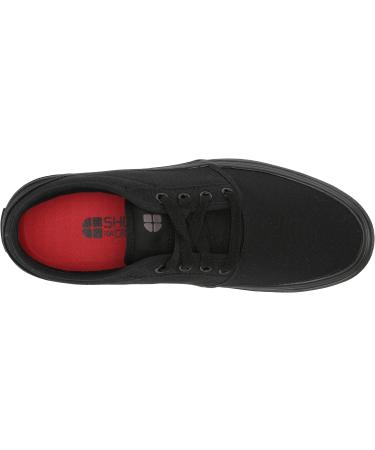 Shoes for Crews Merlin Slip Resistant Food Service Work Sneakers - Unisex Black Canvas - Size 12 Women/10.5 Men - Buy Online on GoSupps.com