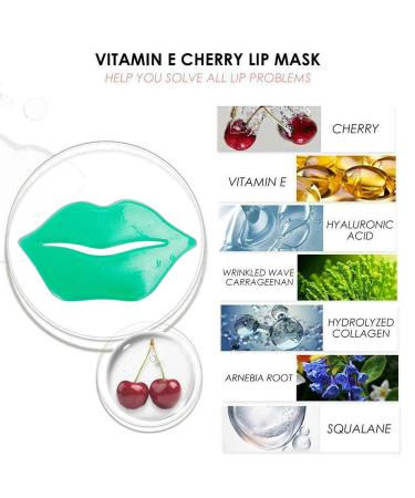 VERONNI Crystal Lip Masks 30-Piece Green Tea Collagen Nourishing Lip Pads - Hydrating and Firming - Buy Online on GoSupps.com