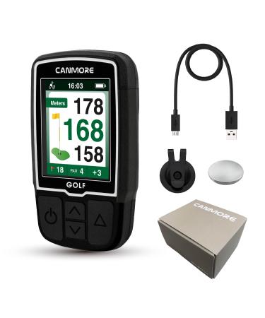 Canmore HG200 Pro Handheld GPS Golf Device 40 000+ Free Preloaded Worldwide Course Upgraded IC Chip USB Micro Charging Cable Black Black_Pro