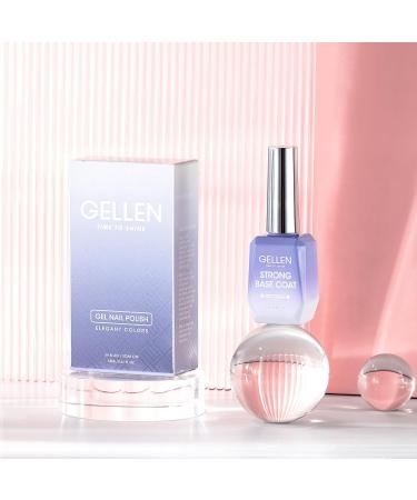 Gellen 18ml Rubber Base Nail Gel Soak off UV LED Base Coat Nude Pink Color Gel Nail Polish No Wipe Strengthener Builder Gel Long Lasting Shine & Repair Base Coat - Buy Online on GoSupps.com