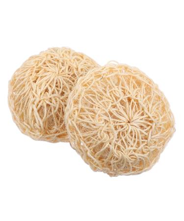 KALLORY 2pcs Cleaning Bath Ball Bath Shower Loofah Bathing Sponge Exfoliator for Bath for Cleaning Exfoliating Scrubber Natural Sponge Bath for Shower Cutting Mat Sisal Spa