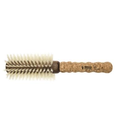 Ibiza Hair Professional (B Series) Round Boar Hair Brush | Blonde Bristles with Cork Handle | For Color Treated & Fine Hair | Add Texture & Shine B4