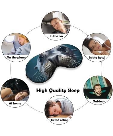 Cute Sea Lion Sleep Eye Mask | Adjustable Light Blocking Blindfold for Men & Women - Best Sleep Accessory - Buy Online on GoSupps.com