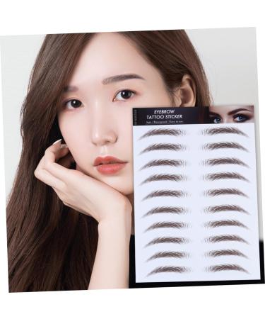 VINTORKY Fake Eyebrow Stickers 4pcs Sticker Waterproof False Men Tools Transfers Shaping Transfer for Eyebrows Imitation Fake - Buy Online on GoSupps.com