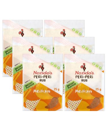 Nando's Medium Nandos PeriPeri Flavour Rub 25g Pack van 6