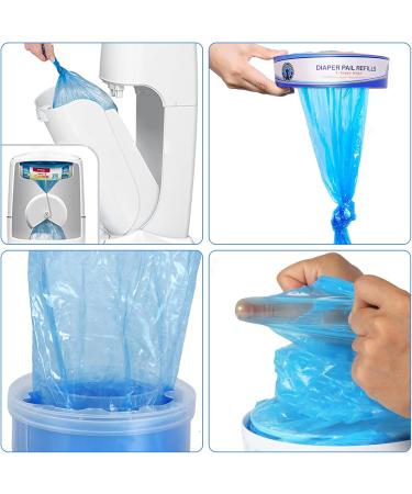 Kioiner 6 Pcs Diaper Pail Refill Bags 4.5m x 26cm Baby Diaper Bin Refills Replacement Bags Holds Up to 280 Newborn Diapers Compatible with Genie Munchkin Angelcare Diaper Pail - Buy Online on GoSupps.com