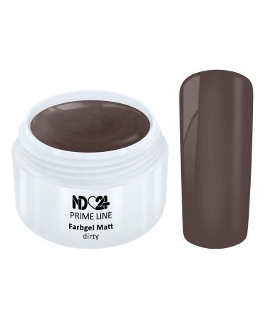 Prime Line - UV Gel Color Gel Matt Look Dirty Brown Studio Quality - Made in Germany - 5ml