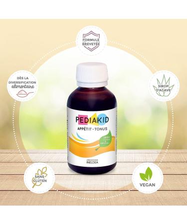 PEDIAKID - Pediakid Appetit-Tonus Natural Food Supplement - Exclusive Agave Syrup Formula - Stimulates Appetite - Helps Weight Gain - Pack of 3 x 125 ml Bottles - Buy Online on GoSupps.com