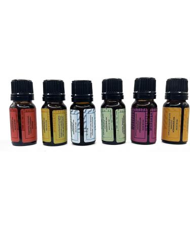 Wild Essentials 6 Pack Aromatherapy Essential Oil Gift Set - 100% Pure 10ml Blends: Breathe Easy Alert Inner Calm Relax Uplifting Zen - Made in USA - Perfect for International Shipping - Buy Online on GoSupps.com