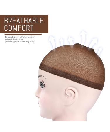 LUNROUG Dark Brown Wig Caps 24pcs - Stretchy Nylon Stocking Caps for Women and Men - Buy Online on GoSupps.com