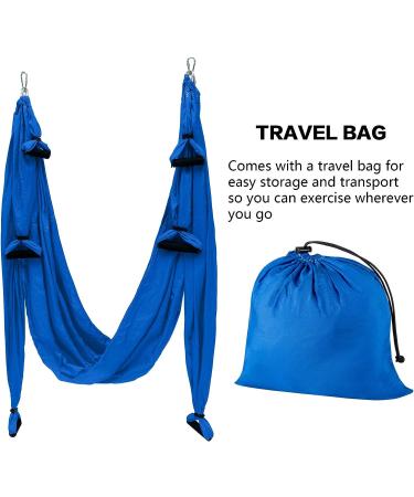 Maxwelly Aerial Yoga Swing Hammock Sling - Pink/Green | Gym & Home Fitness Tool - Buy Online on GoSupps.com