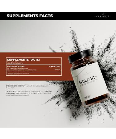 Himalayan Shilajit Extract Capsules 90 Count | Pure Shilajit for Men & Women | Natural Energy Support - Buy Online on GoSupps.com